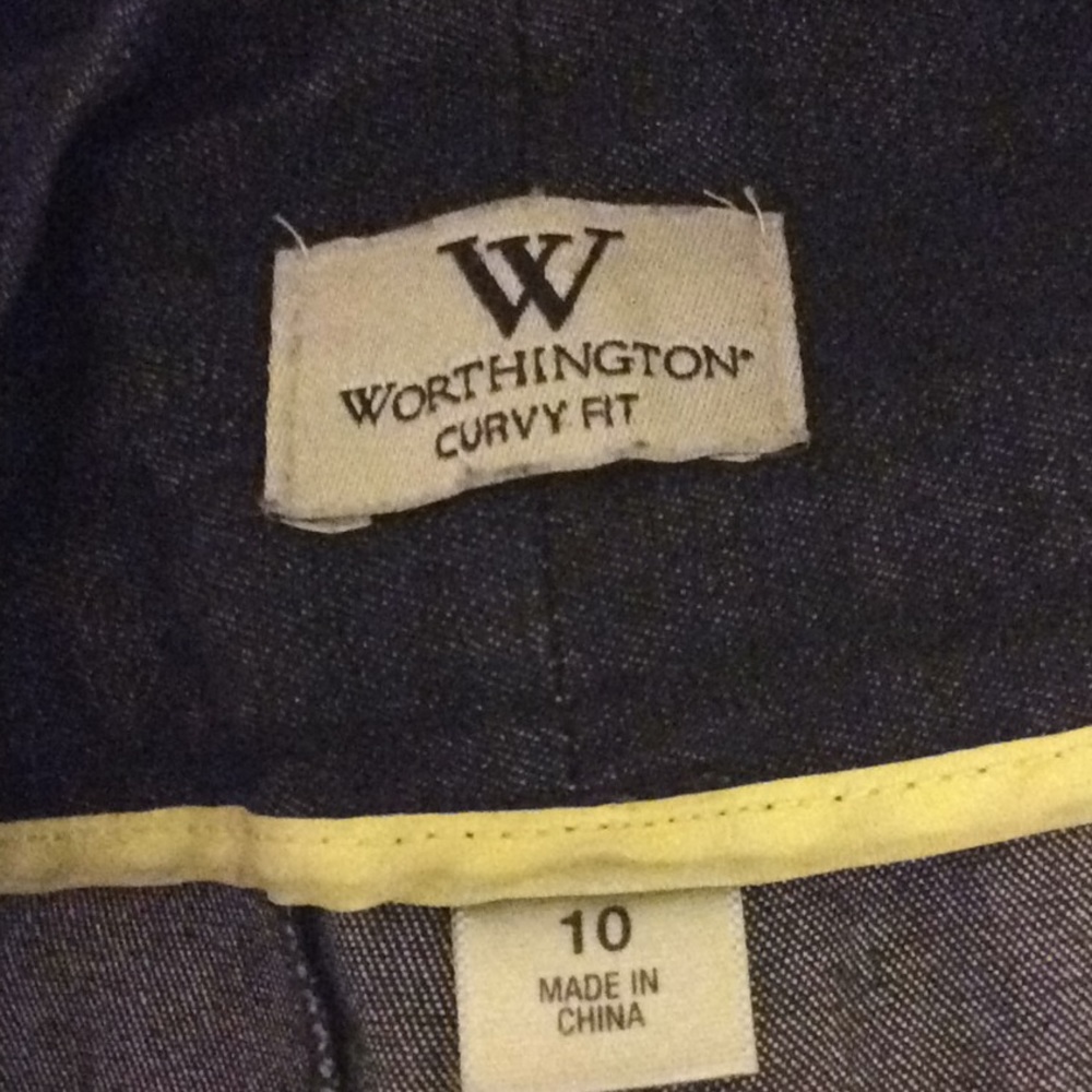 Worthington Curvy Fit Denim Culottes Gauchos - Picture 8 of 8
